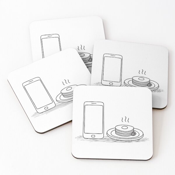 Item preview, A phone lighting up next to a breakfast plate left alone designed and sold by rasagamastore.