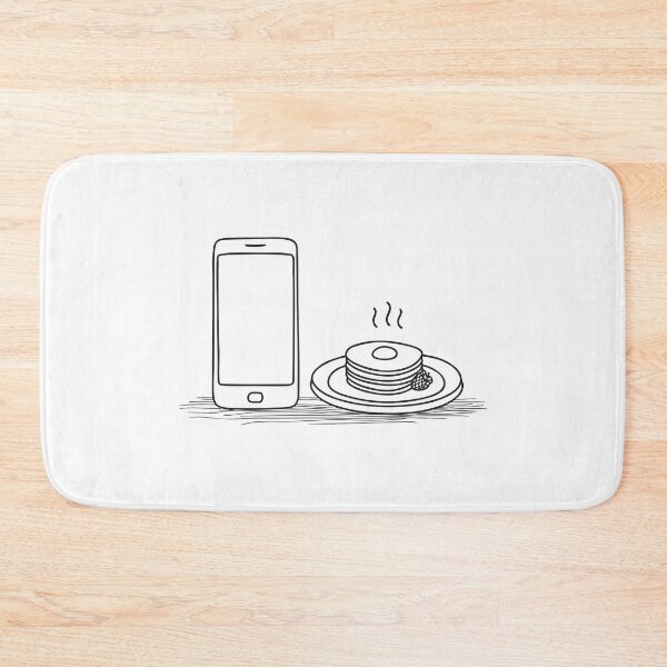 Item preview, A phone lighting up next to a breakfast plate left alone designed and sold by rasagamastore.