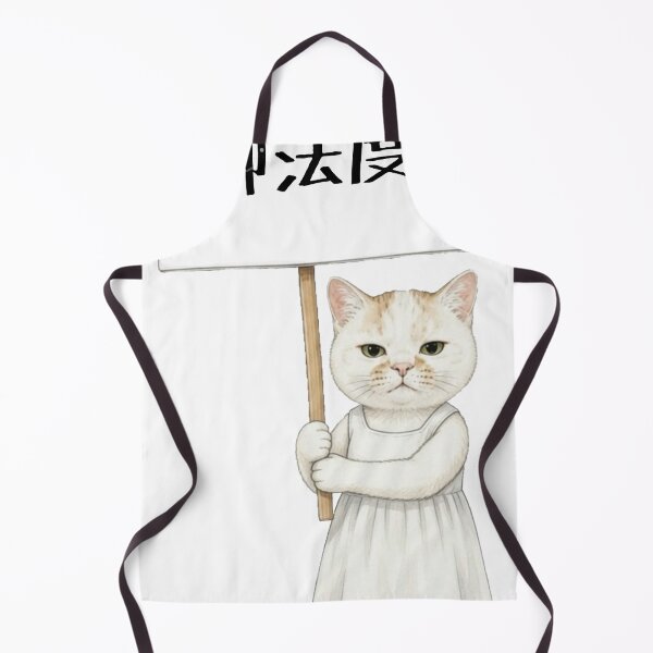 Item preview, Strictly Forbidden Cat - Gohatto Japanese Kanji Sign designed and sold by Komatoya.