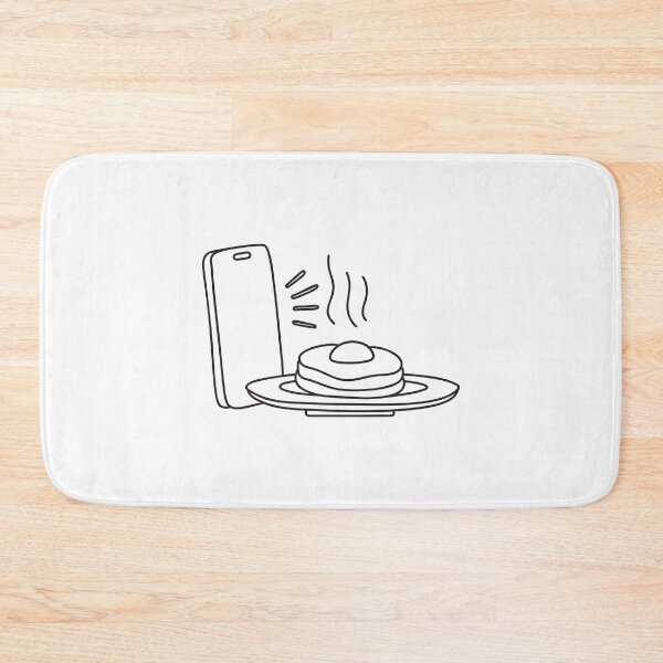 Item preview, A phone shaking near a breakfast plate that hasn’t been eaten designed and sold by rasagamastore.