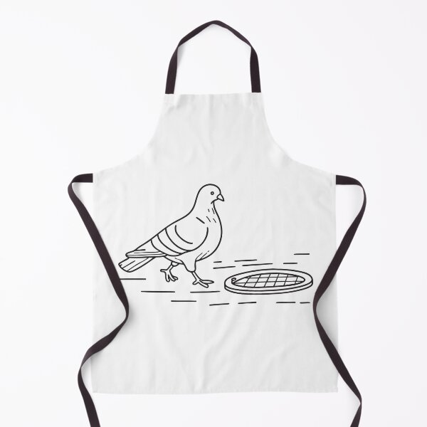 Item preview, A pigeon striding close to a manhole on a city sidewalk designed and sold by rasagamastore.