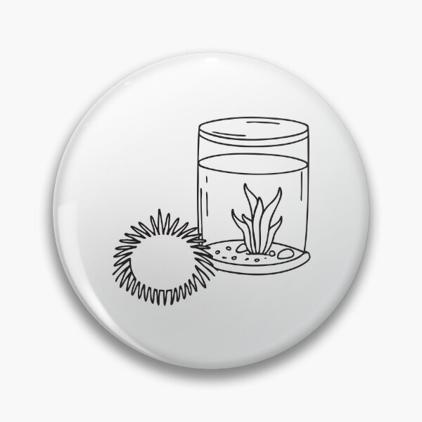 Item preview, A plastic sea urchin figure placed beside a fish tank designed and sold by rasagamastore.