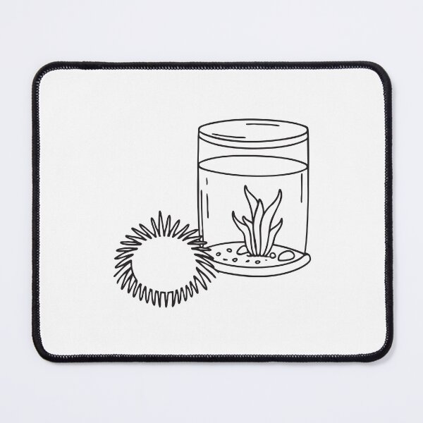 Item preview, A plastic sea urchin figure placed beside a fish tank designed and sold by rasagamastore.