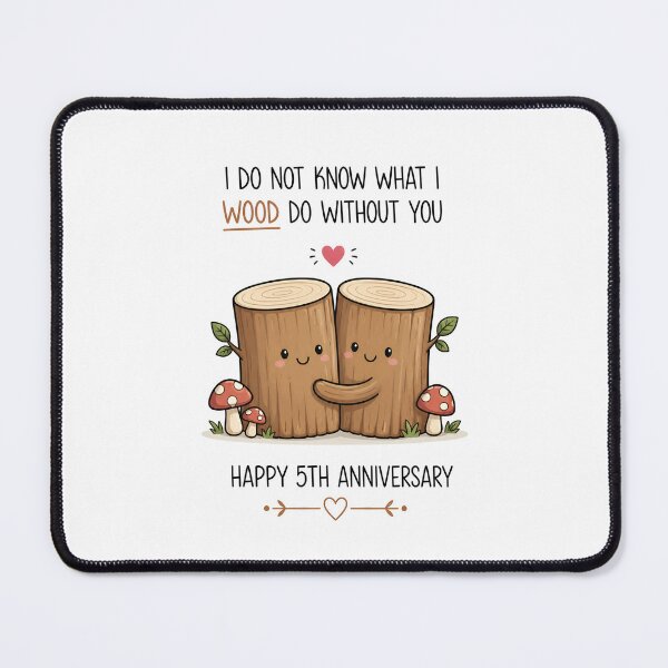 Item preview, Funny 5th Anniversary Card | Wood Anniversary Card | Wood Do Without You Wedding Anniversary designed and sold by Aesthetic-Avenue.