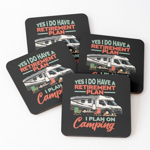 Item preview, Yes I Do Have A Retirement Plan I Plan On Camping - Retro Camper Art designed and sold by BendyBeasts.