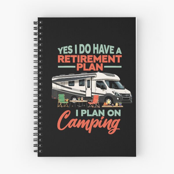 Item preview, Yes I Do Have A Retirement Plan I Plan On Camping - Retro Camper Art designed and sold by BendyBeasts.
