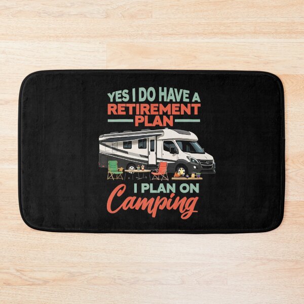 Item preview, Yes I Do Have A Retirement Plan I Plan On Camping - Retro Camper Art designed and sold by BendyBeasts.
