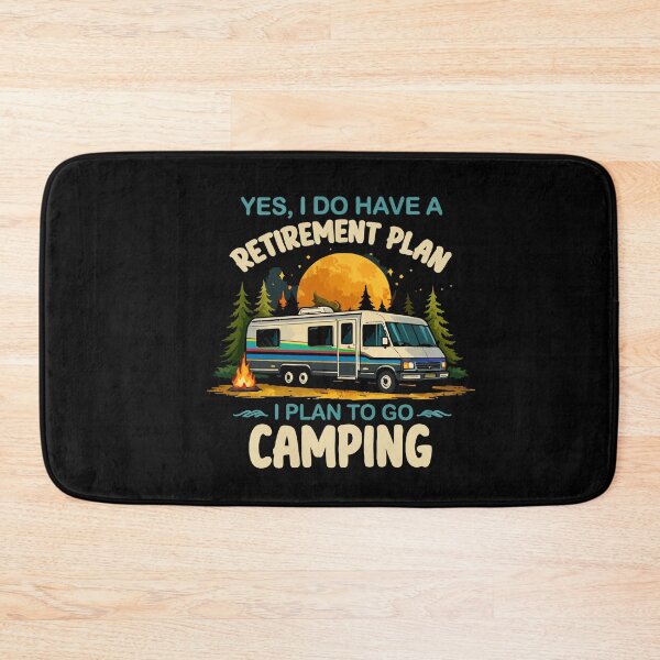 Item preview, Yes I Do Have A Retirement Plan I Plan On Camping - Retro Camper Art designed and sold by BendyBeasts.