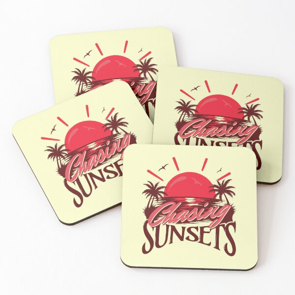Item preview, Chasing Sunsets Fiery Red Sunset Tropical Island Resort Vacation Graphic designed and sold by illeN-Art-World.