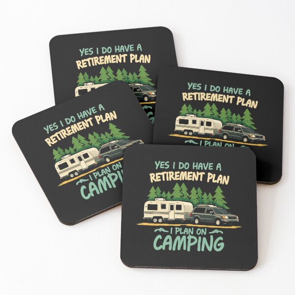 Item preview, Yes I Do Have A Retirement Plan I Plan On Camping - Retro Camper Art designed and sold by BendyBeasts.