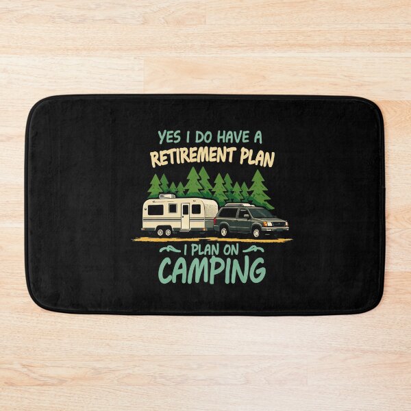 Item preview, Yes I Do Have A Retirement Plan I Plan On Camping - Retro Camper Art designed and sold by BendyBeasts.