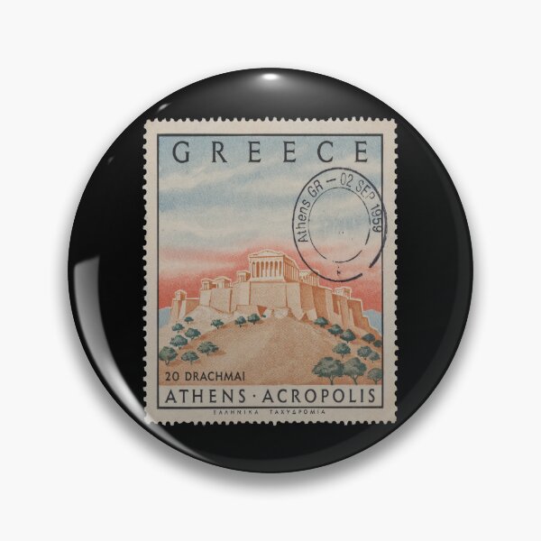 Item preview, Athens Greece Acropolis Parthenon Skyline Stamp Sticker designed and sold by stickercuffs.
