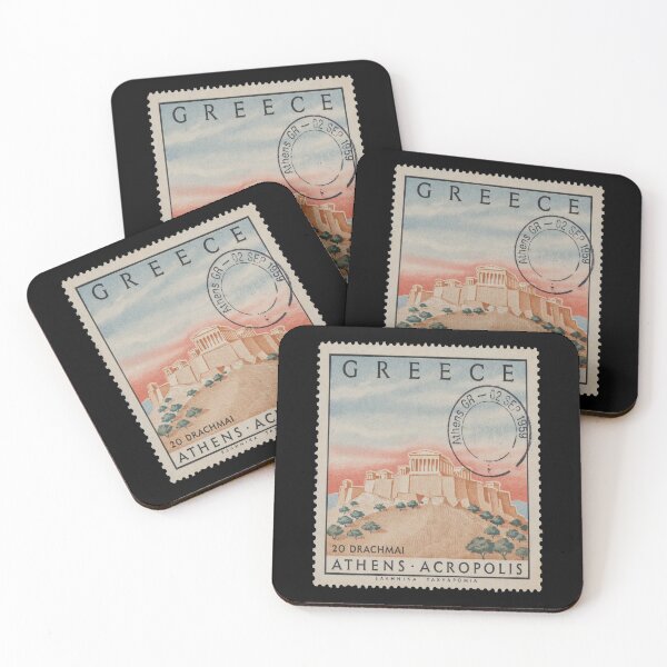 Item preview, Athens Greece Acropolis Parthenon Skyline Stamp Sticker designed and sold by stickercuffs.