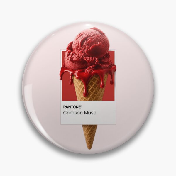 Item preview, Pantone Ice Cream – Crimson Muse | Minimalist Pop Art Dessert Print designed and sold by MakitoDesign.
