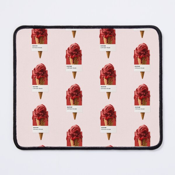 Item preview, Pantone Ice Cream – Crimson Muse | Minimalist Pop Art Dessert Print designed and sold by MakitoDesign.