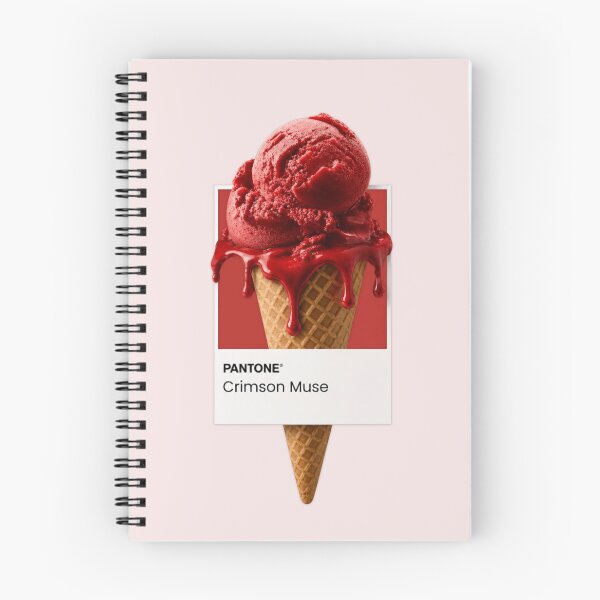 Item preview, Pantone Ice Cream – Crimson Muse | Minimalist Pop Art Dessert Print designed and sold by MakitoDesign.
