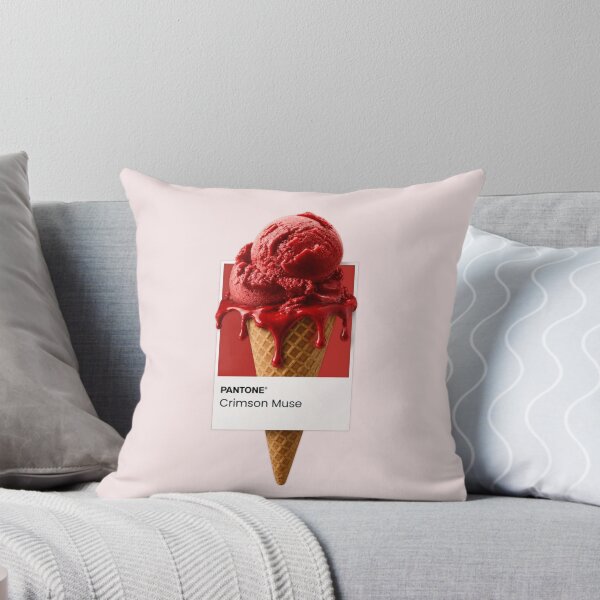 Item preview, Pantone Ice Cream – Crimson Muse | Minimalist Pop Art Dessert Print designed and sold by MakitoDesign.