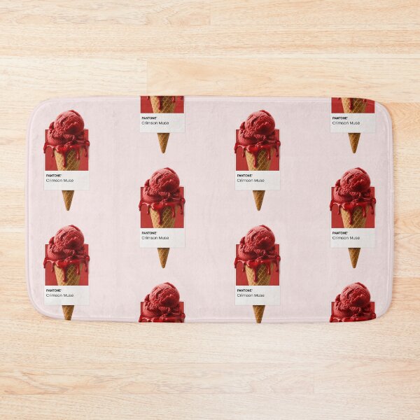 Item preview, Pantone Ice Cream – Crimson Muse | Minimalist Pop Art Dessert Print designed and sold by MakitoDesign.