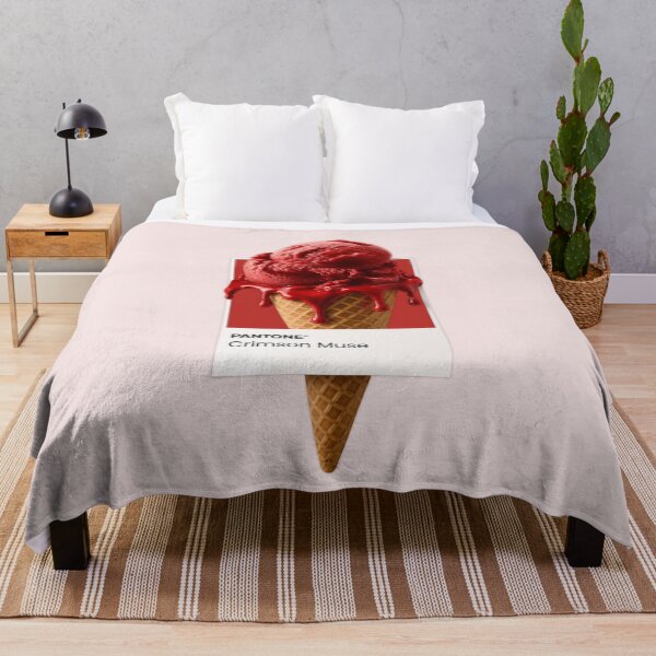 Item preview, Pantone Ice Cream – Crimson Muse | Minimalist Pop Art Dessert Print designed and sold by MakitoDesign.