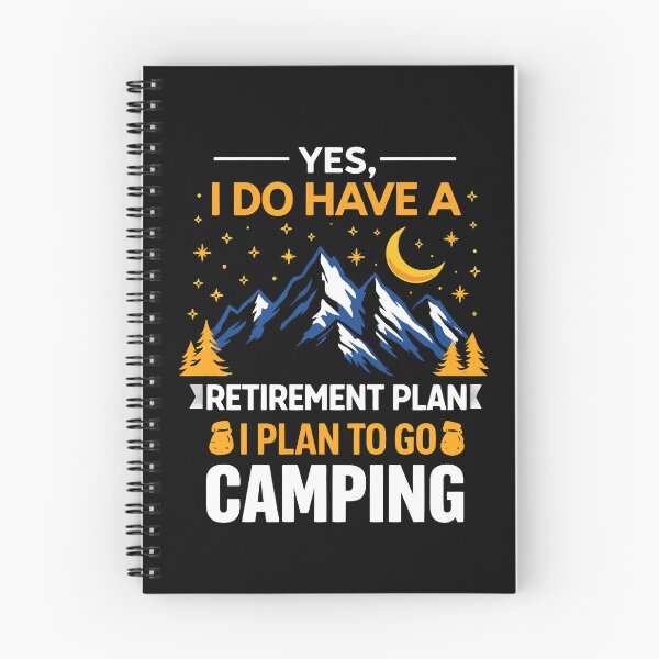 Item preview, Yes I Do Have A Retirement Plan I Plan On Camping - Retro Camper Art designed and sold by BendyBeasts.