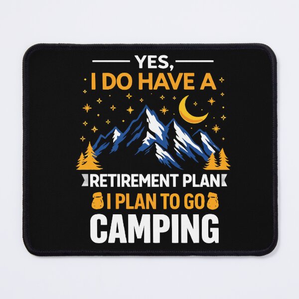 Item preview, Yes I Do Have A Retirement Plan I Plan On Camping - Retro Camper Art designed and sold by BendyBeasts.