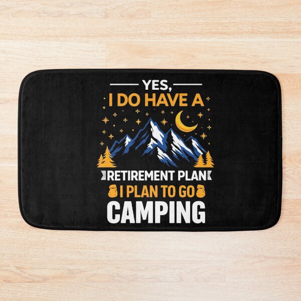 Item preview, Yes I Do Have A Retirement Plan I Plan On Camping - Retro Camper Art designed and sold by BendyBeasts.
