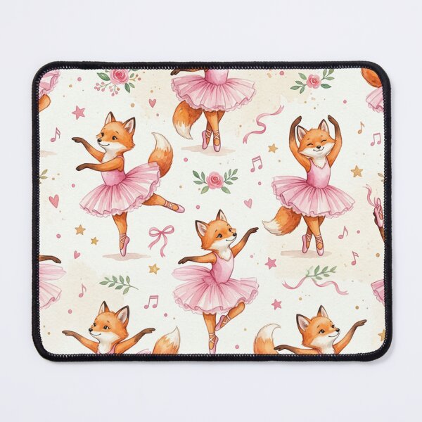 Item preview, Watercolor Ballet Foxes in Pink designed and sold by Shivi-designs.