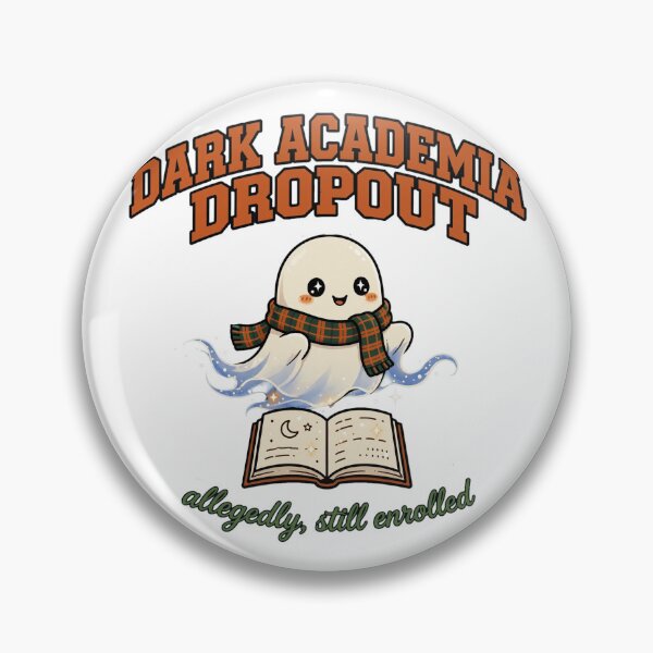 Item preview, Dark Academia Dropout Allegedly Still Enrolled Cute Ghost Back to School Pun designed and sold by Yellowriversss.