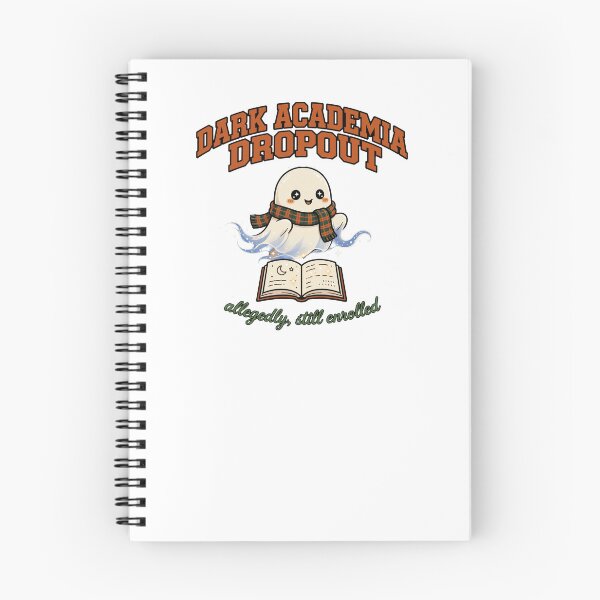 Item preview, Dark Academia Dropout Allegedly Still Enrolled Cute Ghost Back to School Pun designed and sold by Yellowriversss.
