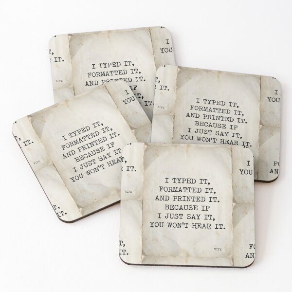 Item preview, I Typed It Formatted It Printed It Funny Wife Sticker | Selective Hearing Husband Quote Sticker | Typewriter Marriage Humor Decal | Anniversary Gift For Husband designed and sold by SergioMiklos.