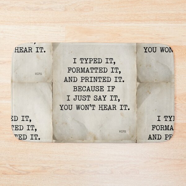 Item preview, I Typed It Formatted It Printed It Funny Wife Sticker | Selective Hearing Husband Quote Sticker | Typewriter Marriage Humor Decal | Anniversary Gift For Husband designed and sold by SergioMiklos.