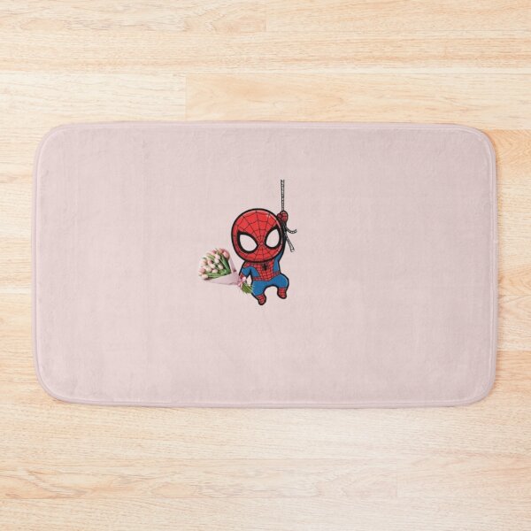 Item preview, Cute Chibi Spider-Man Holding a Pink Tulip Bouquet  designed and sold by lilacWhim.