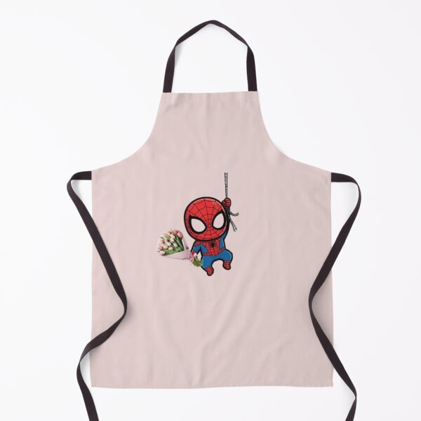 Item preview, Cute Chibi Spider-Man Holding a Pink Tulip Bouquet  designed and sold by lilacWhim.