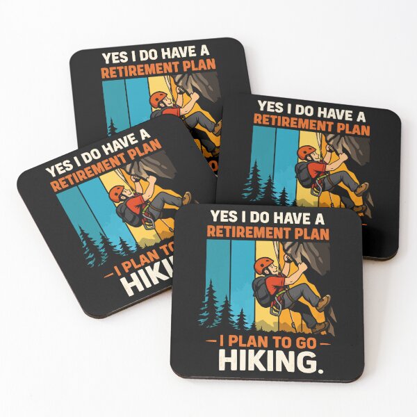 Item preview, Yes I Do Have A Retirement Plan I Plan On Hiking - Mountain Retro Sunset Art designed and sold by BendyBeasts.