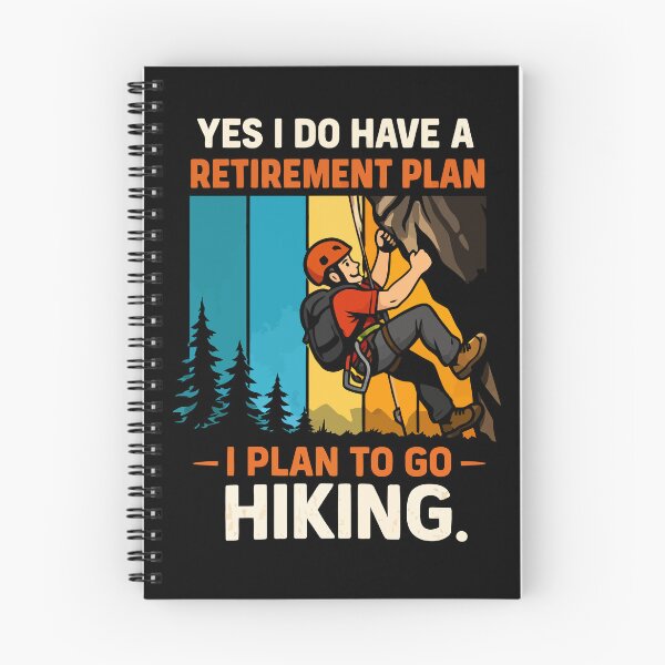 Item preview, Yes I Do Have A Retirement Plan I Plan On Hiking - Mountain Retro Sunset Art designed and sold by BendyBeasts.