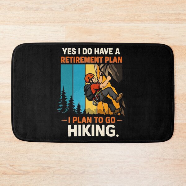 Item preview, Yes I Do Have A Retirement Plan I Plan On Hiking - Mountain Retro Sunset Art designed and sold by BendyBeasts.