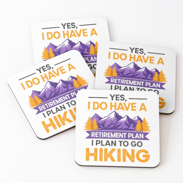 Item preview, Yes I Do Have A Retirement Plan I Plan On Hiking - Mountain Retro Sunset Art designed and sold by BendyBeasts.