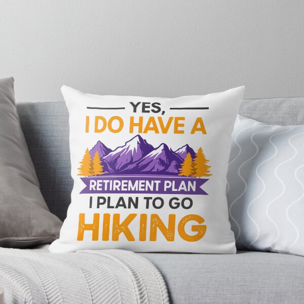 Item preview, Yes I Do Have A Retirement Plan I Plan On Hiking - Mountain Retro Sunset Art designed and sold by BendyBeasts.