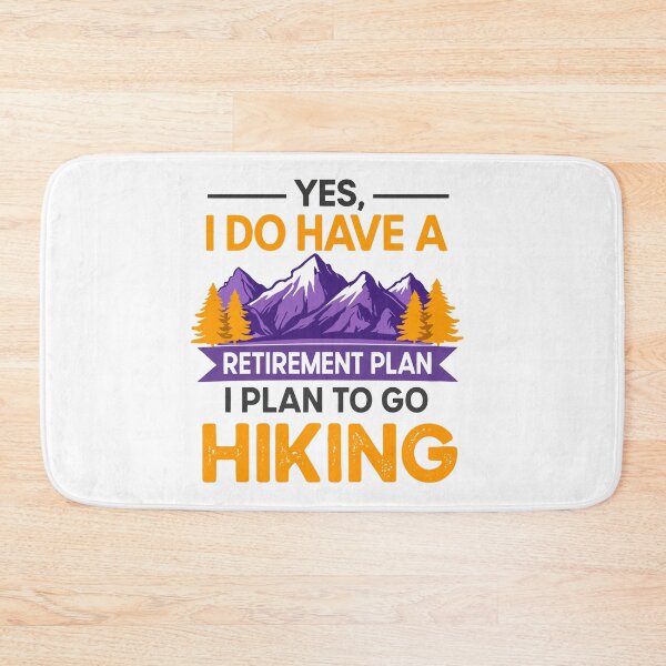 Item preview, Yes I Do Have A Retirement Plan I Plan On Hiking - Mountain Retro Sunset Art designed and sold by BendyBeasts.
