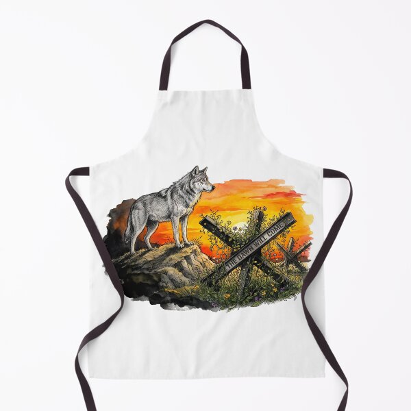 Item preview, The Dawn Will Come - Resilient Wolf and Sunset Watercolor Art designed and sold by SoulPT.