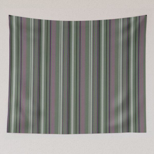 Item preview, Vertical winter stripes purple evergreen, cream on sage designed and sold by Designs by christel_treiber.