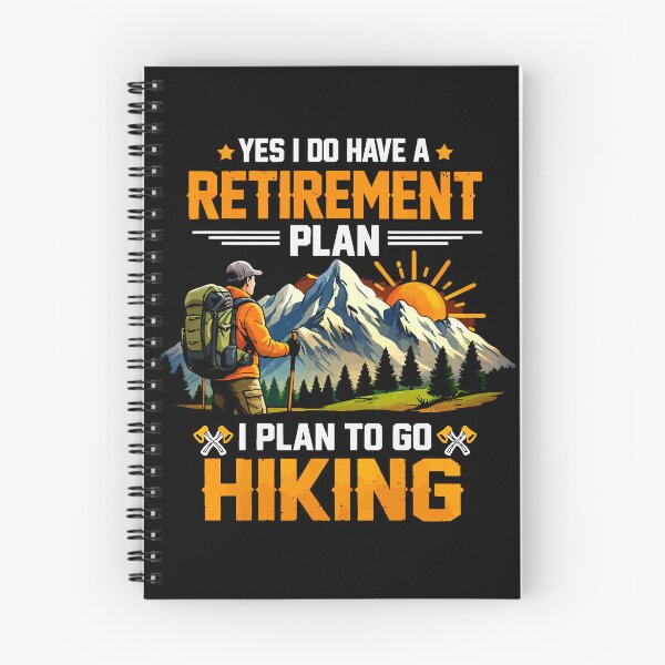 Item preview, Yes I Do Have A Retirement Plan I Plan On Hiking - Mountain Retro Sunset Art designed and sold by BendyBeasts.