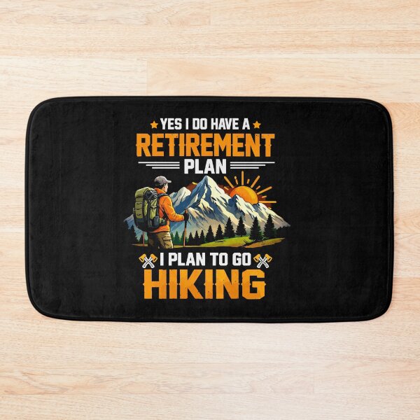 Item preview, Yes I Do Have A Retirement Plan I Plan On Hiking - Mountain Retro Sunset Art designed and sold by BendyBeasts.