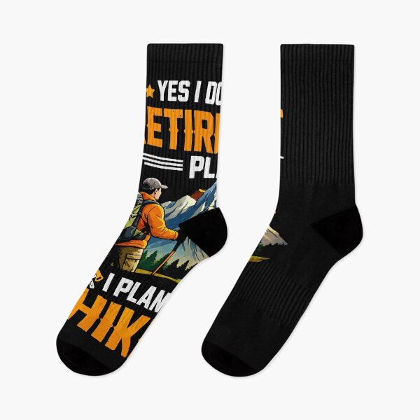 Item preview, Yes I Do Have A Retirement Plan I Plan On Hiking - Mountain Retro Sunset Art designed and sold by BendyBeasts.