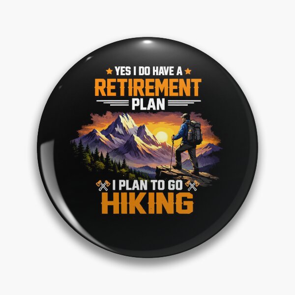 Item preview, Yes I Do Have A Retirement Plan I Plan On Hiking - Mountain Retro Sunset Art designed and sold by BendyBeasts.