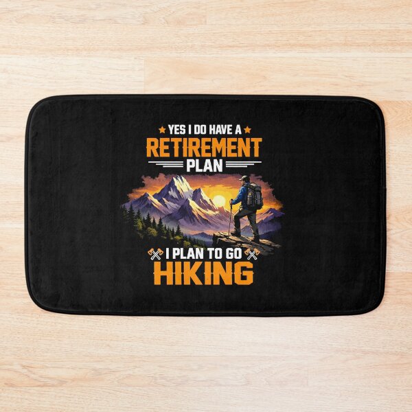 Item preview, Yes I Do Have A Retirement Plan I Plan On Hiking - Mountain Retro Sunset Art designed and sold by BendyBeasts.