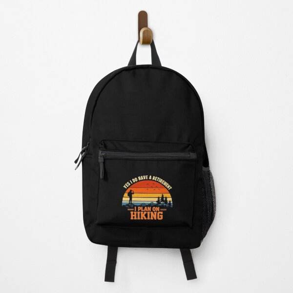 Item preview, Yes I Do Have A Retirement Plan I Plan On Hiking - Mountain Retro Sunset Art designed and sold by BendyBeasts.