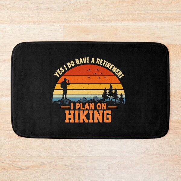 Item preview, Yes I Do Have A Retirement Plan I Plan On Hiking - Mountain Retro Sunset Art designed and sold by BendyBeasts.