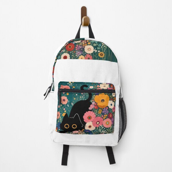 Item preview, Cat in Klimt-Inspired Floral Garden designed and sold by PurrfectHome.