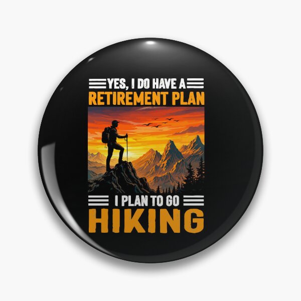 Item preview, Yes I Do Have A Retirement Plan I Plan On Hiking - Mountain Retro Sunset Art designed and sold by BendyBeasts.